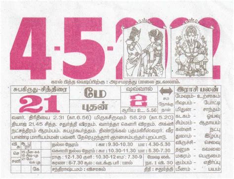 Tamil Daily Calendar 04 05 2022 Date 04 January Daily Tear Off