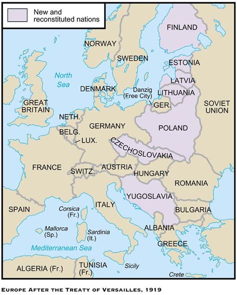 Blank Map Of Europe After Treaty Of Versailles