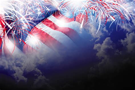 Usa 4th Of July Independence Day Background Of American Flag With
