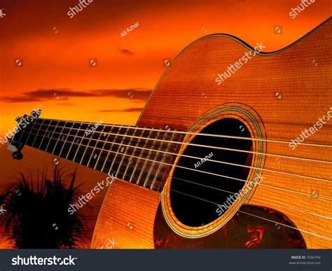 Sunset Guitar Stock Photo 1096766 Shutterstock