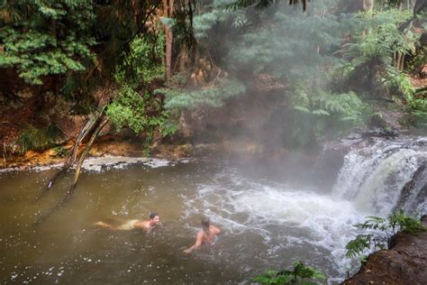 Kerosene Creek Swimming In The Natural Hot Springs Of Rotorua