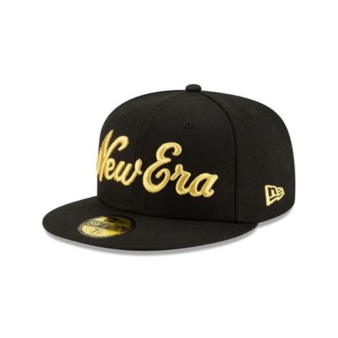 New Era Script Black And Gold 59fifty Fitted