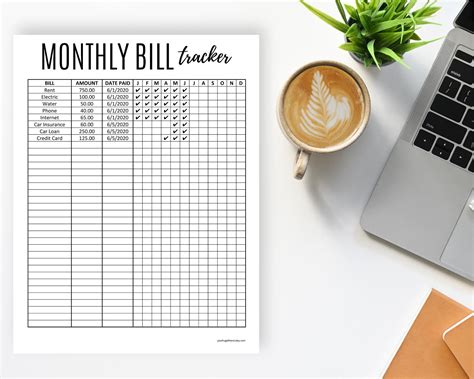 This Printable Bill Tracker Will Help You Stay On Track Of Paying Your