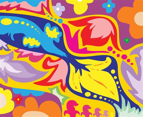 Vibrant Colors Hippie Background Vector Vector Art And Graphics