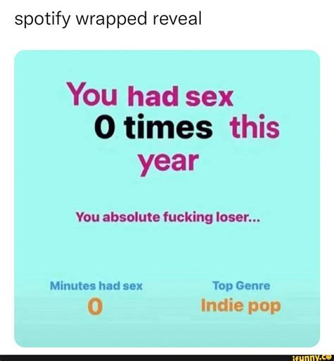 Spotify Wrapped Reveal You Had Sex O Times This Year You Absolute Fucking Loser Minutes Had