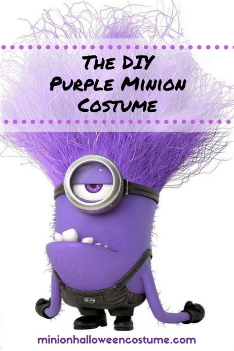 Diy Purple Minion Costume Minion Halloween Costume