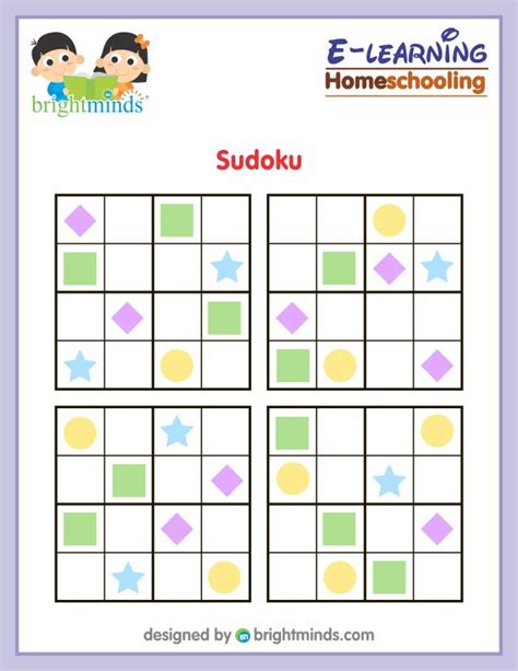 Sudoku For Kids Bright Minds Elearning Platform
