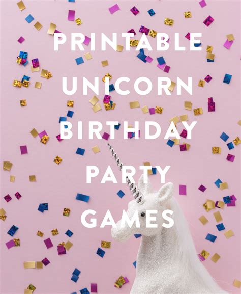 Free Printable Unicorn Party Game Free Printable Unicorn Games For
