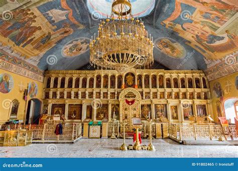 Interior Of The Holy Trinity Saint Sergius Lavra Editorial Image