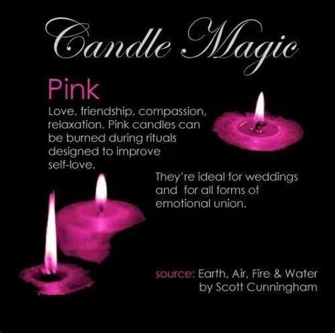 Pink Candle Magick Candle Magic Pink Candles Candle Magic Spells