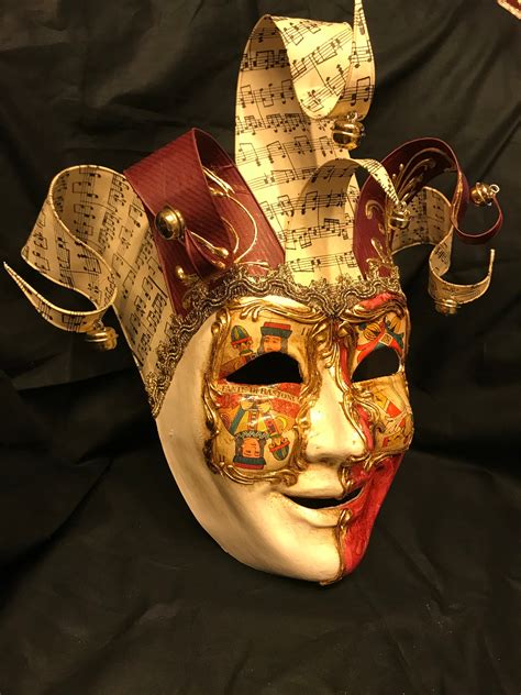 Joker Mask Jester Masquerade Mask Full Face Venetian Mask Etsy