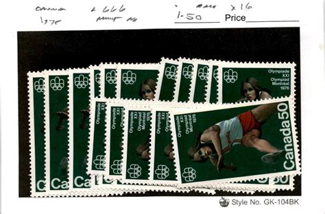 canada postage stamp 666 16 ea mint nh 1975 olympics ac canada general issue stamp