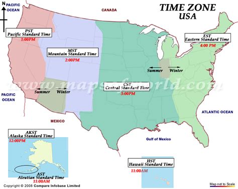 Map Of Usa Time Zones Usa Maps And Travel Guide