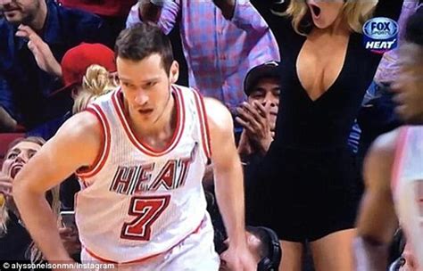 Miami Heat Fan Alyssa Nelson Jumping Up In Celebration In Dress Goes Viral Daily Mail Online