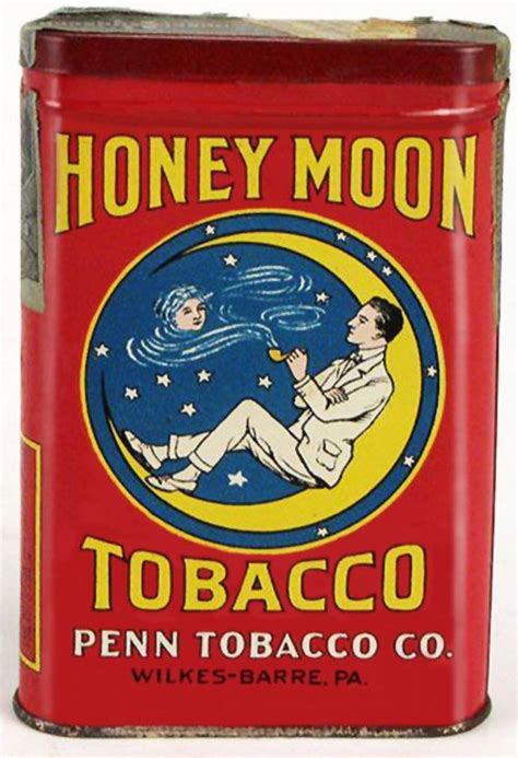 Pocket Tobacco Tin Honey Moon Vintage Tin Vintage Tins Tobacco