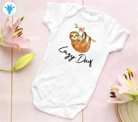 Lazy Day Onesie Sloth Baby Clothes Sloth Onesie Cute Etsy