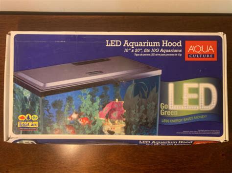 10 Gallon Aquarium Hood Fish Tank Top Lid With Led Light Integrated