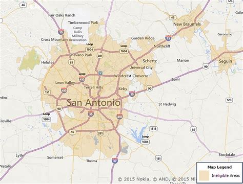 Map Of San Antonio Texas Area Printable Maps