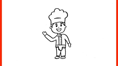 Como Dibujar Un Chef 🔴 Facil 🔴 Youtube
