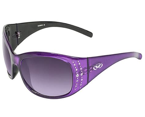 Global Vision Marilyn Light Purple Women Rhinestone Motorcycle Glasses Glasses Female