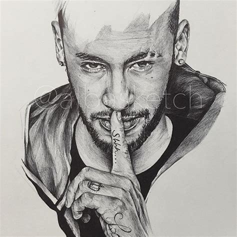 Neymar Pencil Drawing