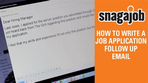 In writing your own professional email for your job application, it would be advisable to include your name and the specific position you are applying for. Job Interview Tips (Part 12): How To Write A Job ...