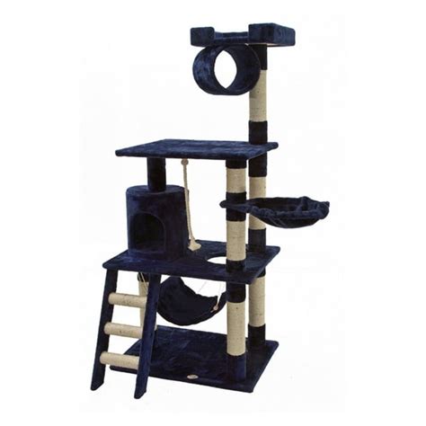 Go Pet Club 62 In Cat Tree And Condo Scratching Post Tower Blue