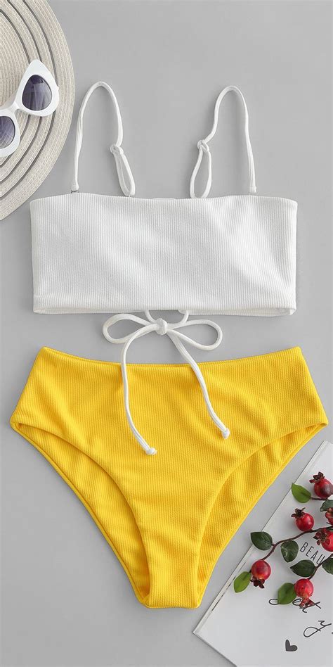 buy yellow bikini set summer swimsuit clothes and shoes bathing suit designs girls bathing