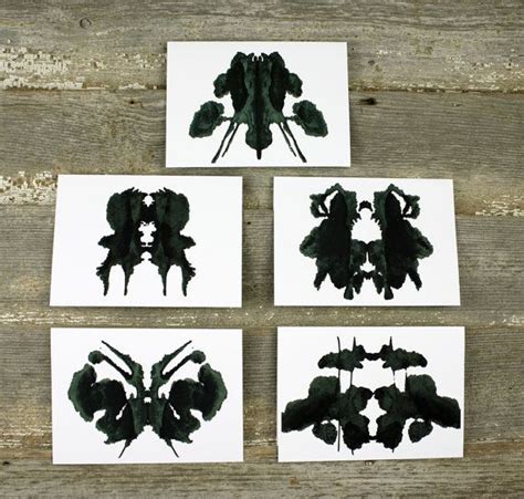 Psychologist T Rorschach Test Inkblot Art Greeting Card Set Etsy