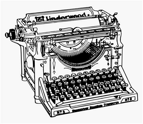 Old Typewriter Clipart Typewriter Clipart Transparent Hd Png