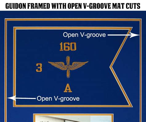 Example Of Open V Groove Mat Cuts Framed Guidons
