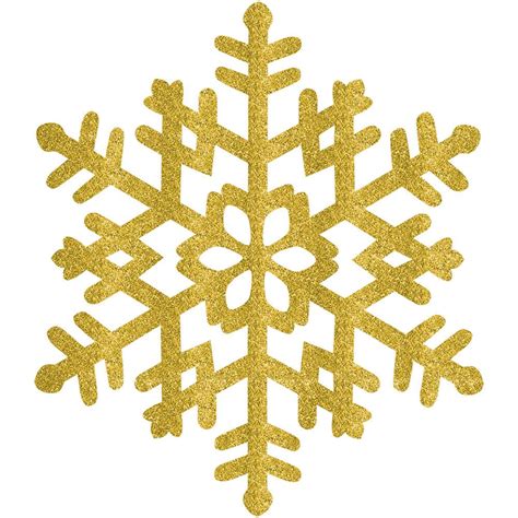 Amscan 15 In Gold Glitter Snowflake 4 Pack 190493 The