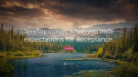 Buddha Quote Serenity Comes When You Trade Expectations For Acceptance