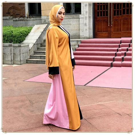 Uae Abaya Dubai Kaftan Arab Islam Women Splice Muslim Kimono Cardigan Hijab Dress Turkish Elbise