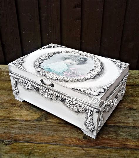 Shabby Chic Jewellery Box Large Jewellery Box T For Her Etsy