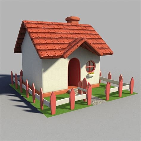 Cartoon House 3d Model