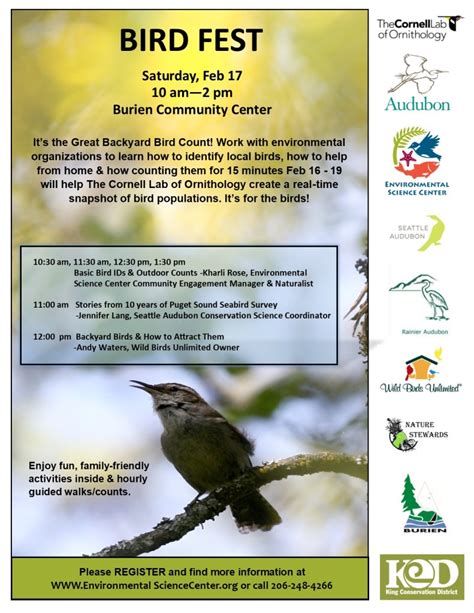 2018 Bird Fest Flyer Environmental Science Center