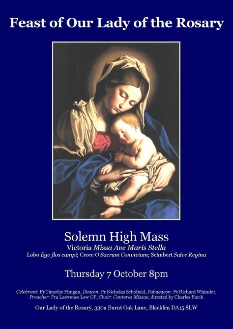 Feast Of Our Lady Of The Rosary At Blackfen