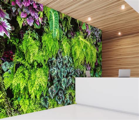 3d Bright Green Plant Wall 55 Aj Wallpaper Paper Wallpaper Self