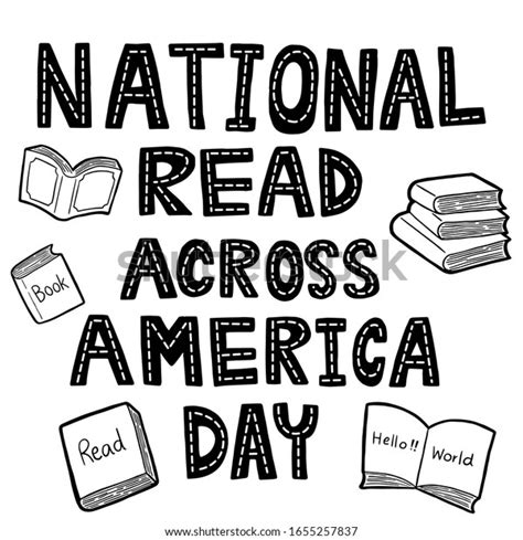 Text National Read Across America Day Stock Vector Royalty Free