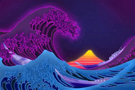 Wave Aesthetic Desktop Wallpaper