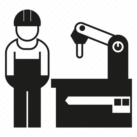 Auto Engineer Manufacturing Mechanic Operator Production Robot Icon
