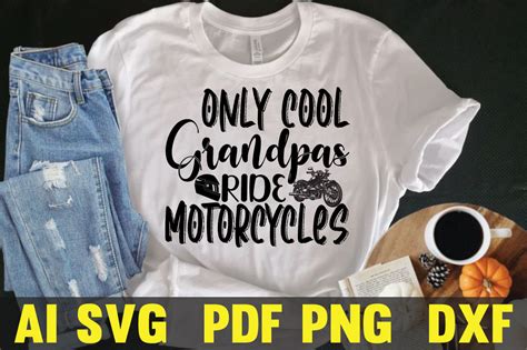 Only Cool Grandpas Ride Motorcycles Graphic By Nazmulmc85 · Creative