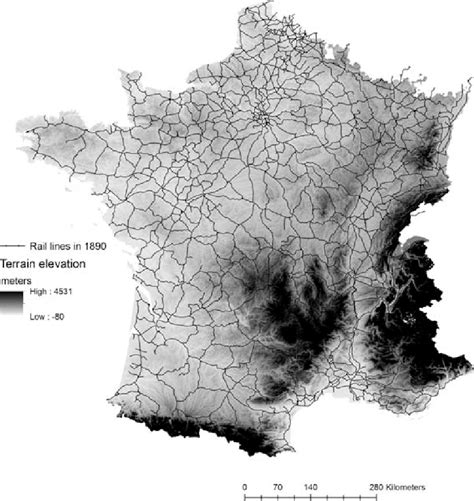 The French Rail System In 1890 And The Challenge Of Topography