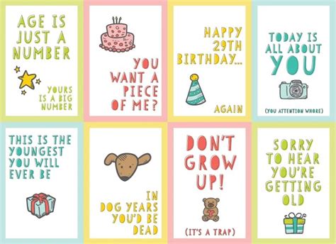 Printable Adult Birthday Cards