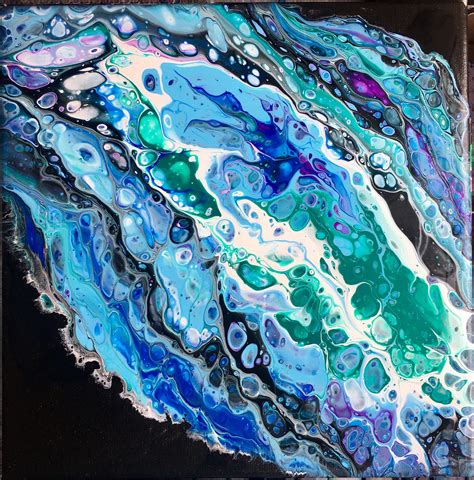 Acrylic Flow Painting By Nicole Munday Flip Cup And Spin Technique