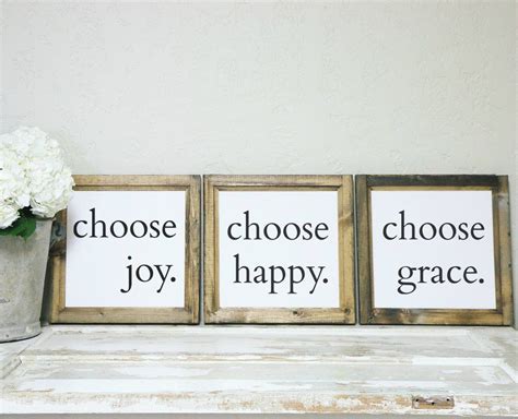 Smallwoods - WOOD FRAMED SIGNS - Wood Framed Signboard - Choose Joy | Choose Happy | Choose ...