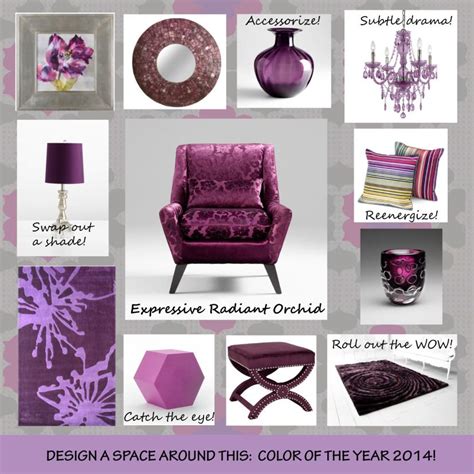 Color Board For The 2014 Trend Radiant Orchid Design A Space Radiant