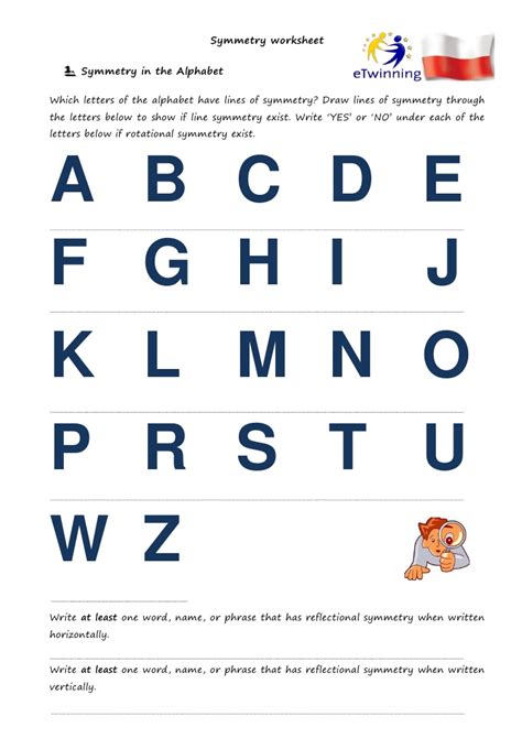 More specifically, several letters can be reflected across a horizontal well, if you mean the alphabet we use for english (and i think you do, since you say 26 letters), it is the roman horizontally symmetrical letters are: Symmetry worksheet2