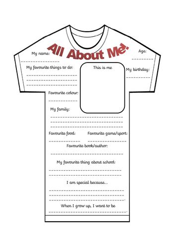 All About Me Teaching Resources